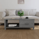 Coffee Table HAMAR Dark Grey 100x55x35 cm Solid Wood Pine 340454