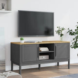 TV Cabinet FLORO Grey 114x43x55 cm Solid Pine Wood 374016