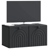Wall-Mounted TV Cabinet Black 59.5 x 31 x 30 cm Engineered Wood 898196