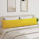 Sofa Pillows 2 pcs Light Yellow 200 x 40 cm Fabric 42013877