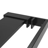 Walk-in Shower Wall with Shelf Black 115x195 cm ESG Glass&Aluminium 3185483