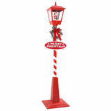 Chirstmas Street Lamp with Lantern Red 40.5x40.5x180cm Plastic 42017508