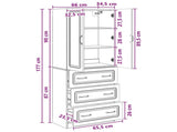 Cabinet Set 2 pcs High Gloss White 66 x 34.5 x 87 cm 3416965