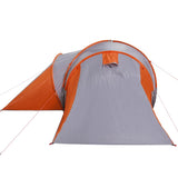 Family Tent Dome 6-Person Grey and Orange Waterproof 4009388