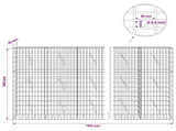 Gabion with 3.5 mm Wire and 5x10 cm Mesh 750x10x150 cm 3462561