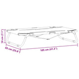 Dog Bed Folding Manual Light Grey 105 x 65 x 18 cm Steel 42008218