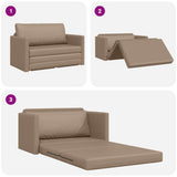 Sofa Bed Cappuccino 124 x 71 x 78 cm Artificial Leather 4106712