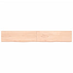 ZNTS Wall Shelf 200x30x cm Untreated Solid Wood Oak 363604