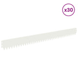 Lawn Edging 30 pcs 103 x 10 cm Steel White 8008328