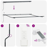 Awning Frame Anthracite 400 x 300 cm Aluminium 313261