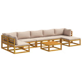 Sofa Set 8 pcs Natural Solid Acacia Wood 3417244