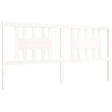 Bed Frame without Mattress White 200x200 cm Solid Wood 3194592
