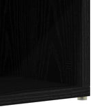 Shoe Rack Black Oak 54x34x100.5 cm Engineered Wood 862423