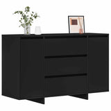 Sideboard with Drawer Black 120 x 41 x 75 cm Engineered Wood 3333907