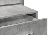 Wall-mounted Bedside Cabinet with LED Lights Concrete Grey 848163