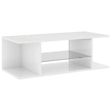 TV Cabinet with LED Lights High Gloss White 90x39x30 cm 804244