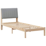 Bed Frame with Headboard Brown 80 x 200 cm Solid Pine Wood 878919
