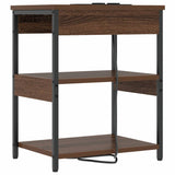 Bedside Cabinet 2 pcs Brown Oak 41 x 31 x 51 cm Engineered Wood 859544