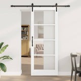 Sliding Door ORKDAL White and Black 83 x 211 cm 3331832