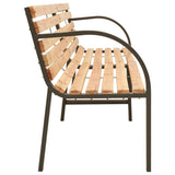 Twin Garden Bench 225 cm Solid Wood Fir 319575