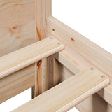 Bed frame without Mattress 135x190 cm Double Solid Wood Pine 3309053