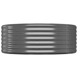 Garden Raised Bed Galvanised Steel 100x100x36 cm Anthracite 318986