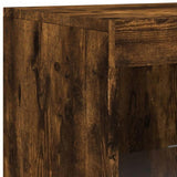 Sideboard with LED Lights Smoked Oak 41x37x100 cm 836648