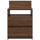 ZNTS Bedside Cabinets 2 pcs with 2 Drawers Brown Oak 40x33x60 cm 858573