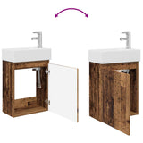 Bathroom Vanity Unit with Tap Old Wood 45.5 x 22.5 x 84 cm 889519