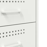 ZNTS Bedside Cabinet White 36x39x68 cm Steel 843088