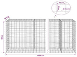Gabion with 5 mm Wire and 10x10 cm Mesh 1050x100x150 cm 3465351