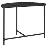 Garden Table Black 100x50x75 cm Poly Rattan 316652