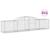 Arched Gabion Baskets 11 pcs 300x50x60/80 cm Galvanised Iron 3146674