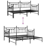 Daybed Frame Black 107 x 203 cm Steel 42002669