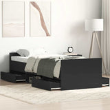 Bed Frame without Mattress Black 100x200 cm 3203797