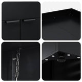 Wheelie Bin Storage for 3 Bins Black 204 x 77.5 x 121.5 cm 3394739