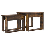 Coffee Table Set 2 pcs Smoked Oak Engineered Wood 8000128