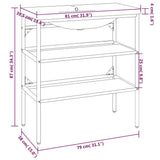 Bathroom Washbasin Frame with Built-in Basin Black Iron 3101378