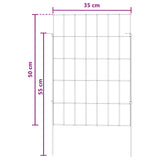 Garden Fence with Stakes 48 pcs 35 x 50 cm Mesh Silver 42042967