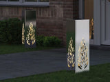 Solar LED Pathway Light 2 pcs Silver Stainless Steel 879804