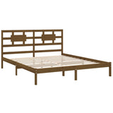 Bed Frame without Mattress Honey Brown 200x200 cm Solid Wood 3105688