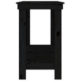 Work Bench Black 140x50x80 cm Solid Wood Pine 822510