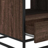 Coffee Table Brown Oak 100x50x45 cm Engineered Wood and Metal 848788