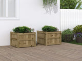 Garden Planters 2 pcs Impregnated Wood Pine 837423