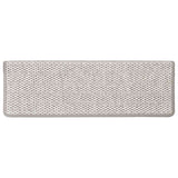 Stair Mats Self-adhesive Sisal-Look 15 pcs 65x21x4 cm Platina 326882