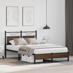 Bed Frame without Mattress Brown Oak 120x200 cm Engineered Wood 4107014