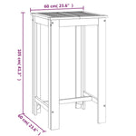 3 Piece Garden Bar Set Solid Wood Acacia 3154390
