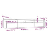 TV Cabinet with LED Lights Smoked Oak 210x35x40 cm 3152735
