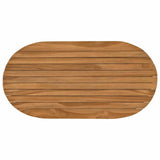 Table Top 80 x 40 x 3.5 cm Oval Solid Teak Wood Natural 42033160