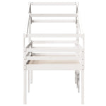 High Sleeper Bed without Mattress White 80x200 cm Solid Wood Pine 3281975